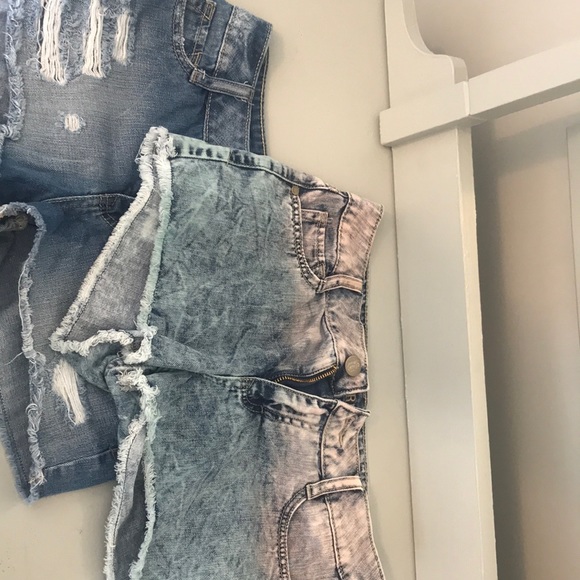 2 pair of Distressed Jean shorts - Picture 1 of 5